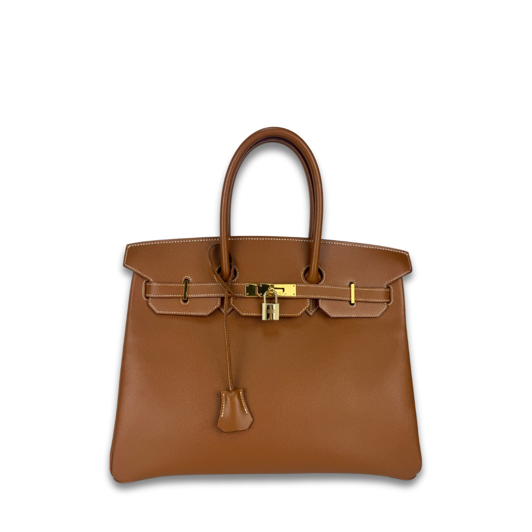 Hermès Courchevel Birkin 35 Gold