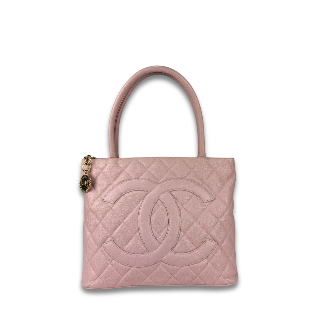 Chanel Pink Caviar Medallion Tote