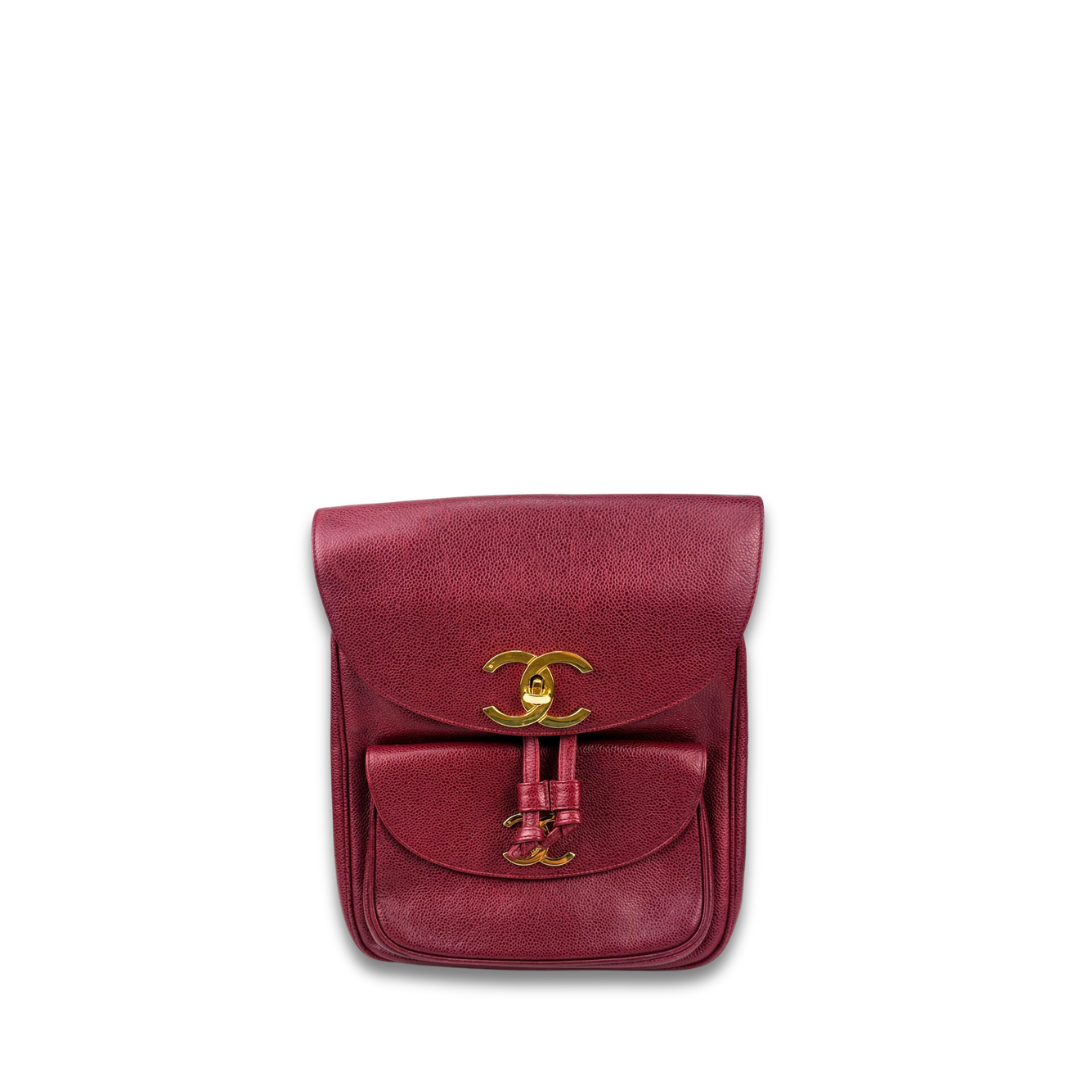 Chanel Burgundy Caviar Backpack