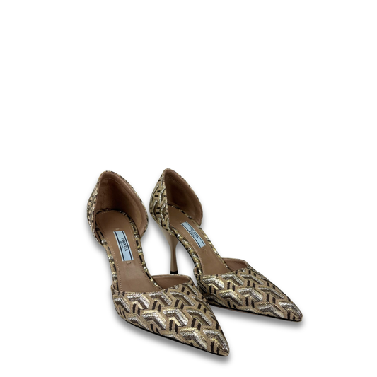 Prada Brocade D'Orsay Pumps - Size 37