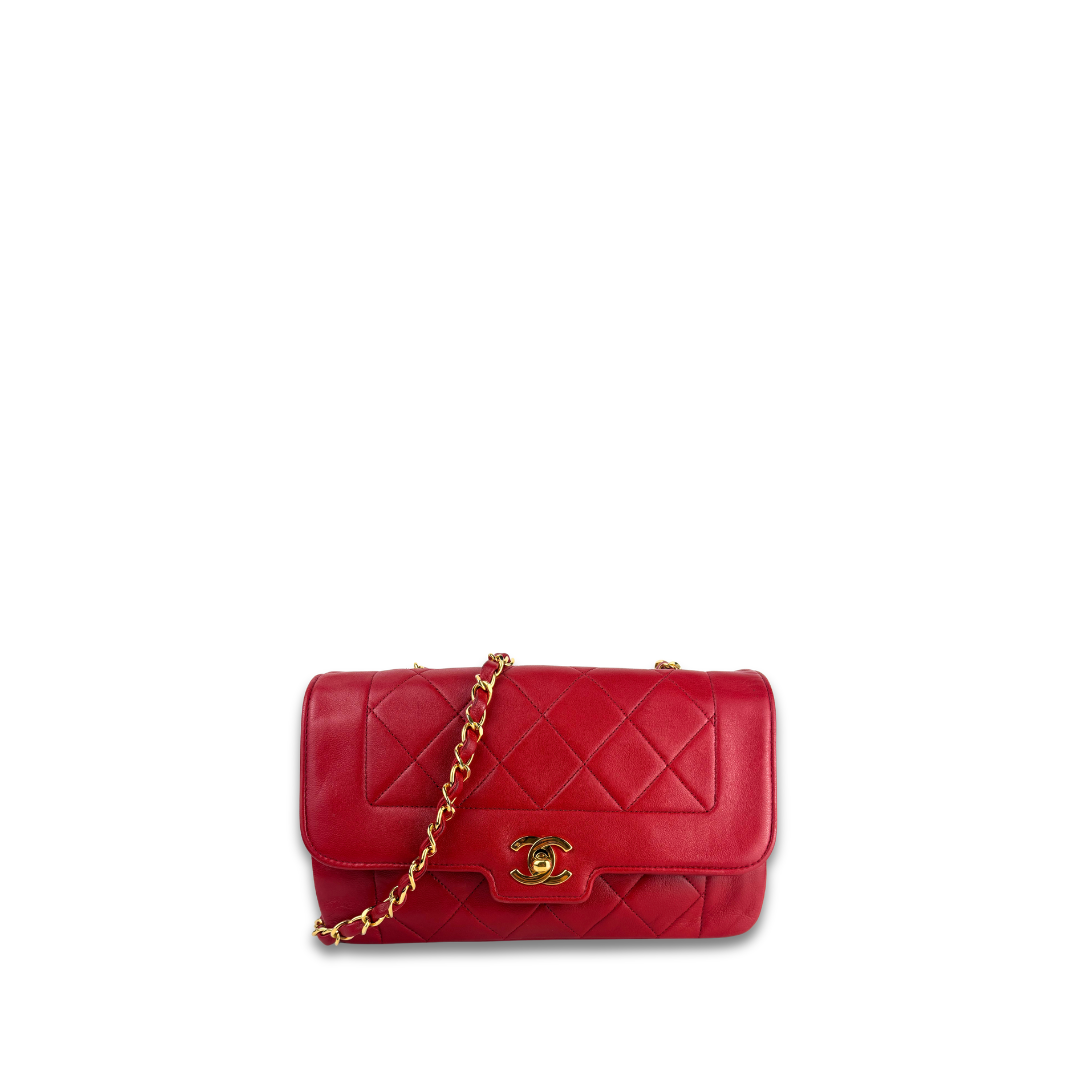 Chanel Red Mademoiselle Single Flap
