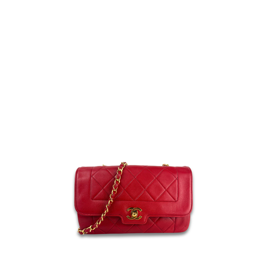 Chanel Red Mademoiselle Single Flap