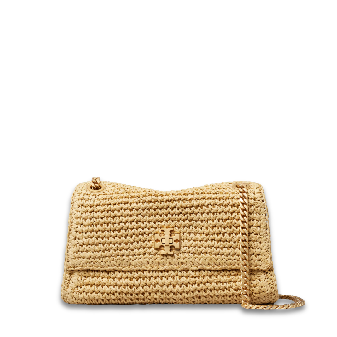 Tory Burch Straw Kira Turnlock Mini Bag