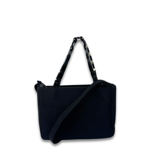 Ferragamo Black Chainlink Mini Tote