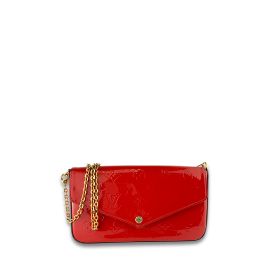Louis Vuitton Red Vernis Pochette Felicie
