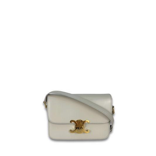 Celine White Teen Triomphe Bag