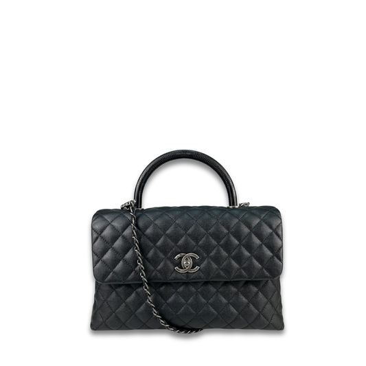 Chanel Medium Lizard Coco Top Handle