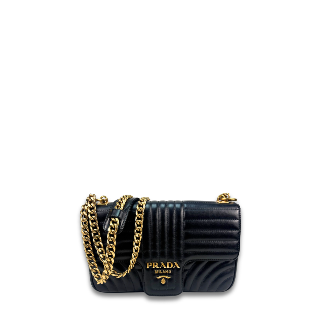Prada Black Diagramme Shoulder Bag