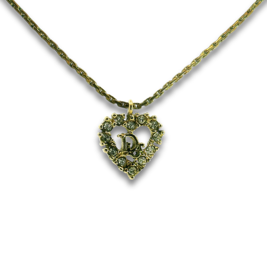 Dior Crystal Heart Necklace