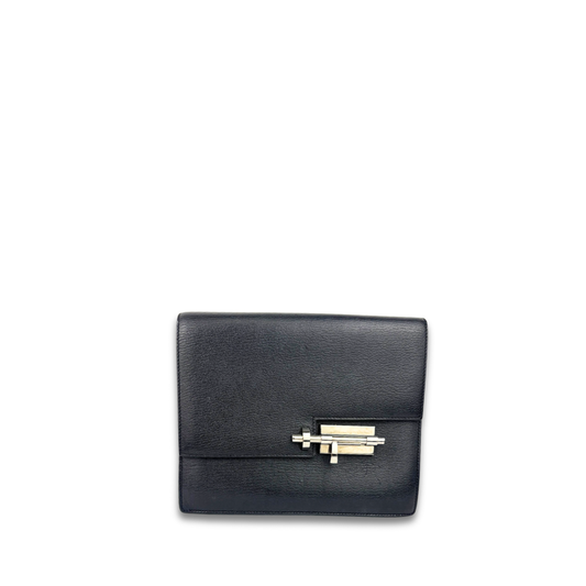 Hermès Chevre Mysore Verrou Clutch Black