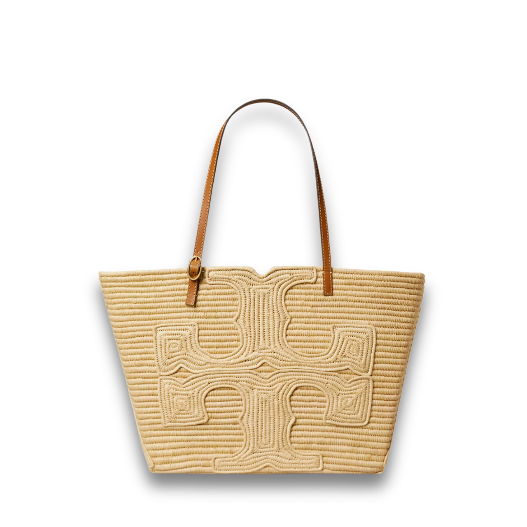 Tory Burch Large Ella Handwoven Raffia Tote