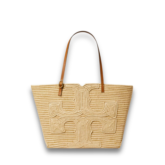 Tory Burch Large Ella Handwoven Raffia Tote