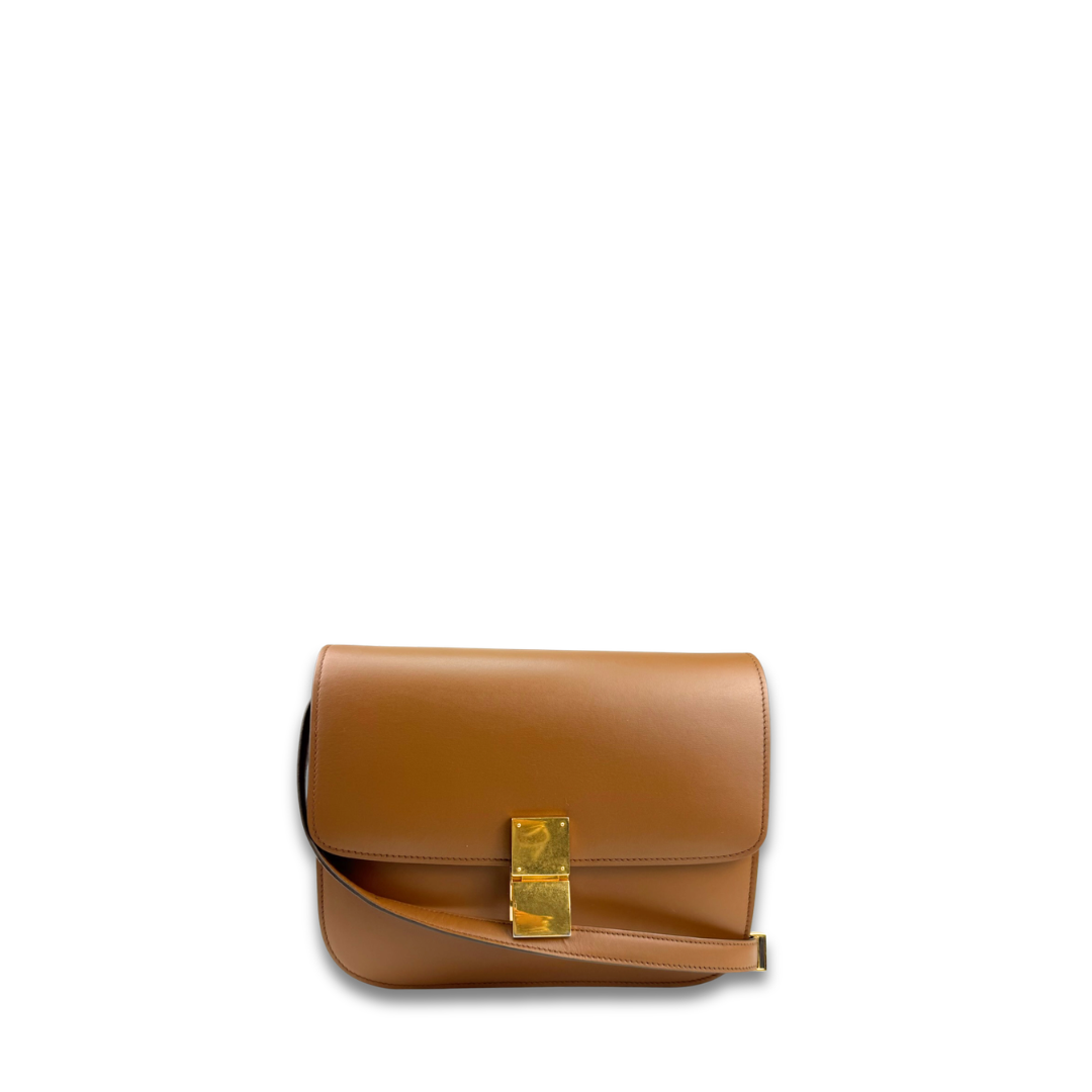 Celine Brown Medium Calfskin Box Bag
