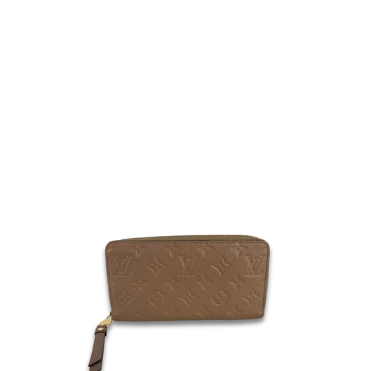 Louis Vuitton Taupe Empreinte Zippy Wallet