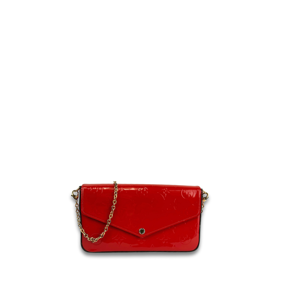Louis Vuitton Red Vernis Pochette Felicie