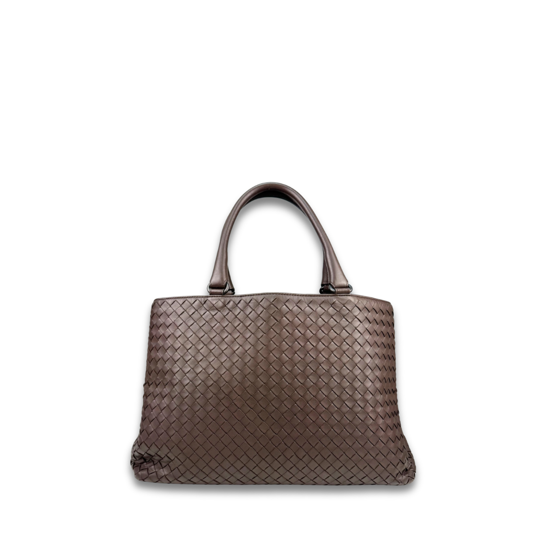 Bottega Veneta Taupe Intrecciato Shopping Tote