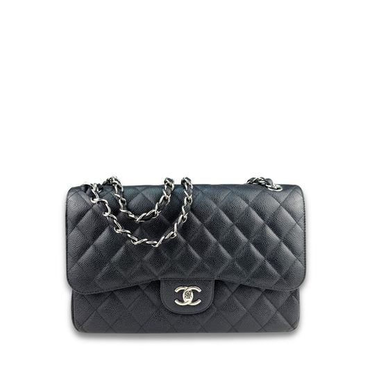 Chanel Black Caviar Classic Jumbo Double Flap