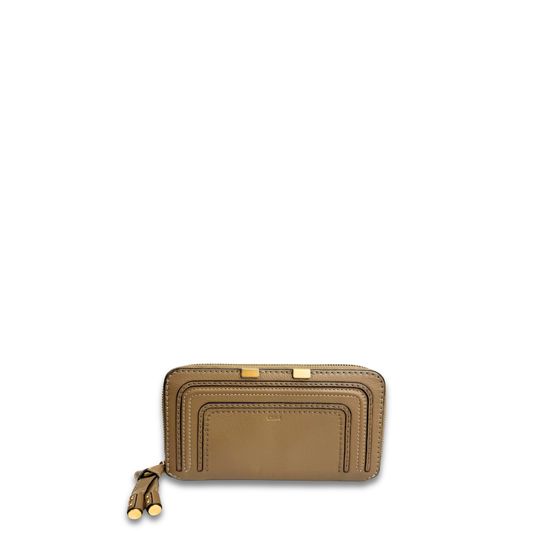 Chloe Marcie Brown Zip Around Wallet