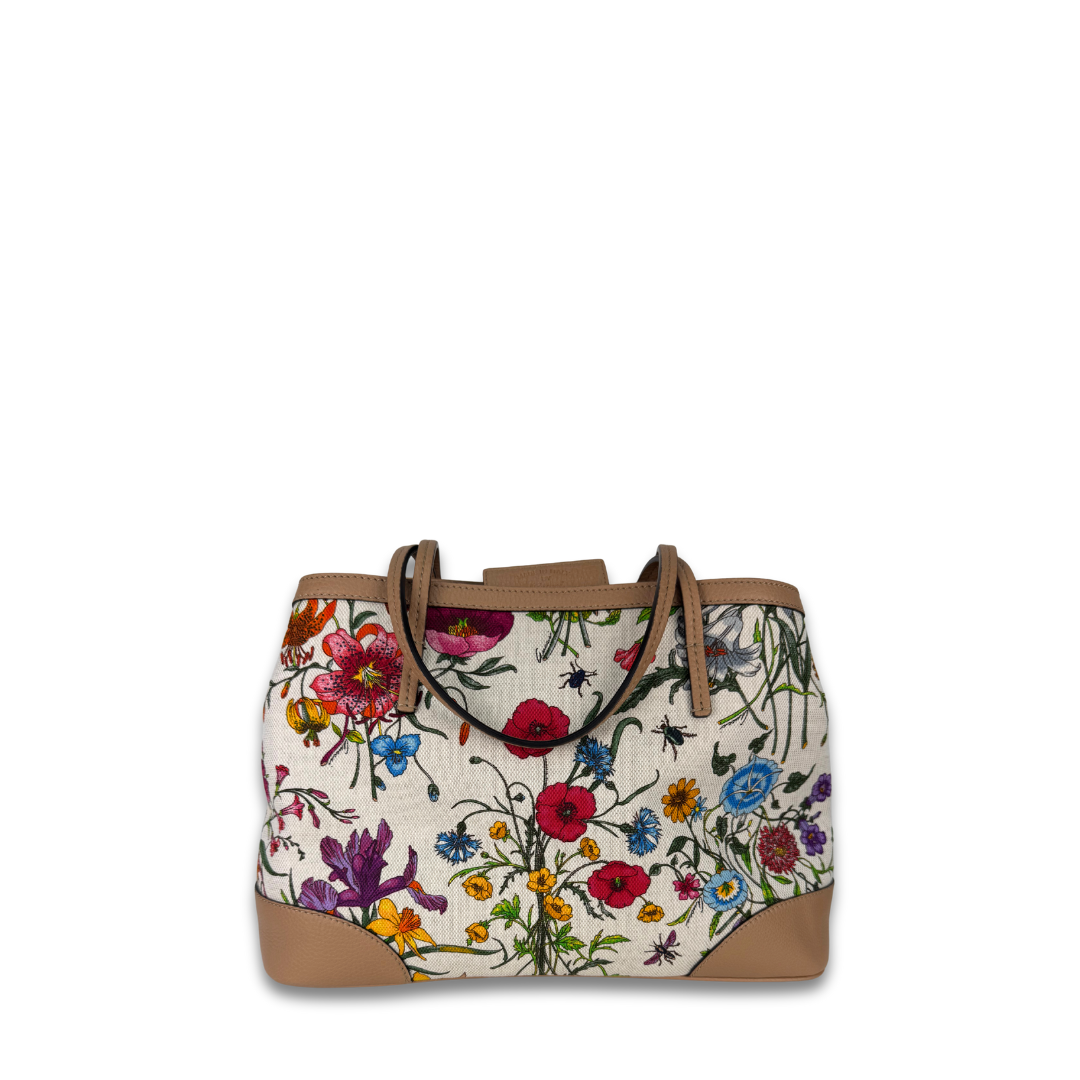 Gucci Canvas Flora Tote