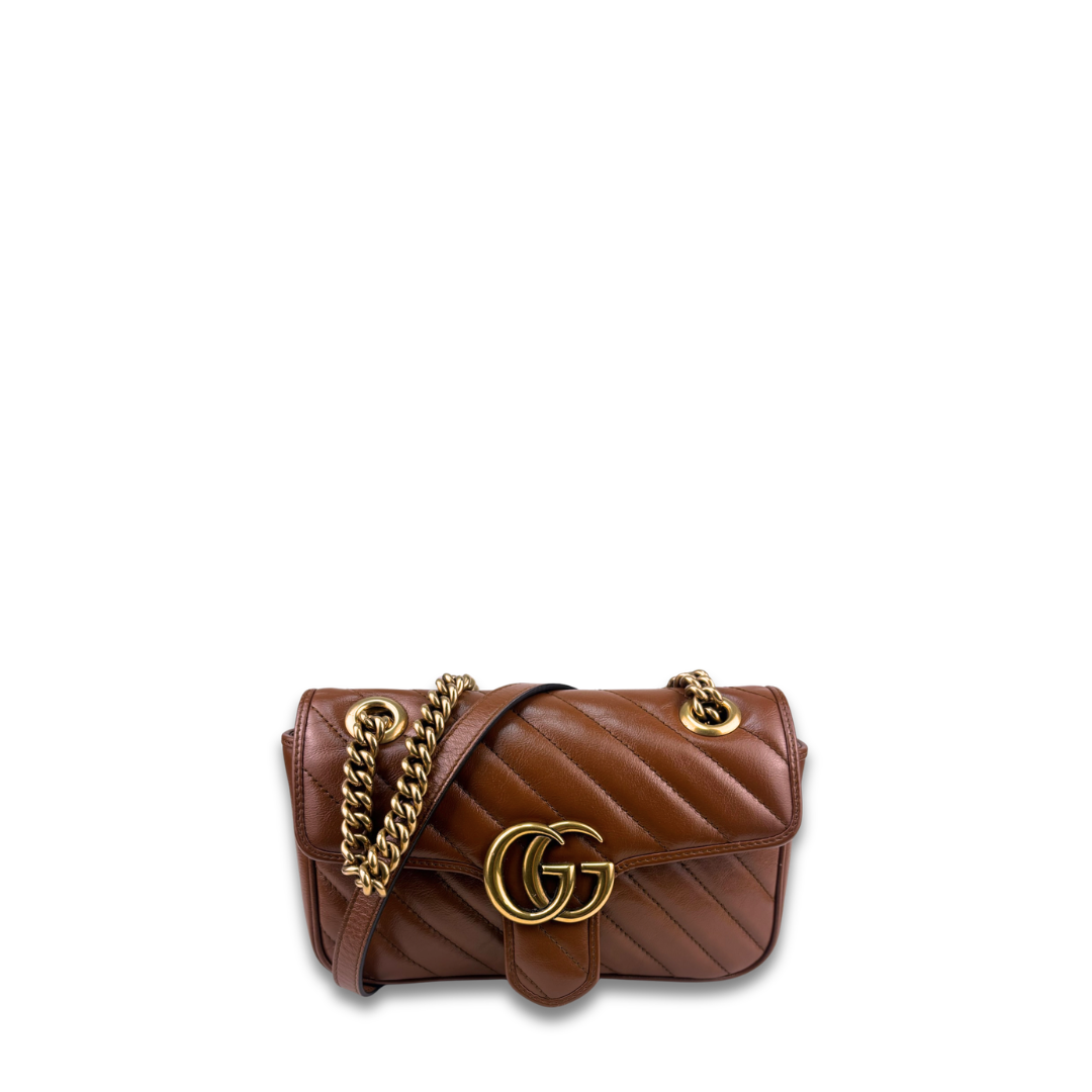 Gucci Brown Marmont Small Shoulder Bag