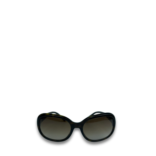 Chanel Tortoiseshell Brown Logo Sunglasses