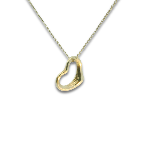 Tiffany & Co. Elsa Peretti Open Heart Pendant Necklace