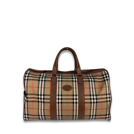 Burberry Check Travel Boston Bag