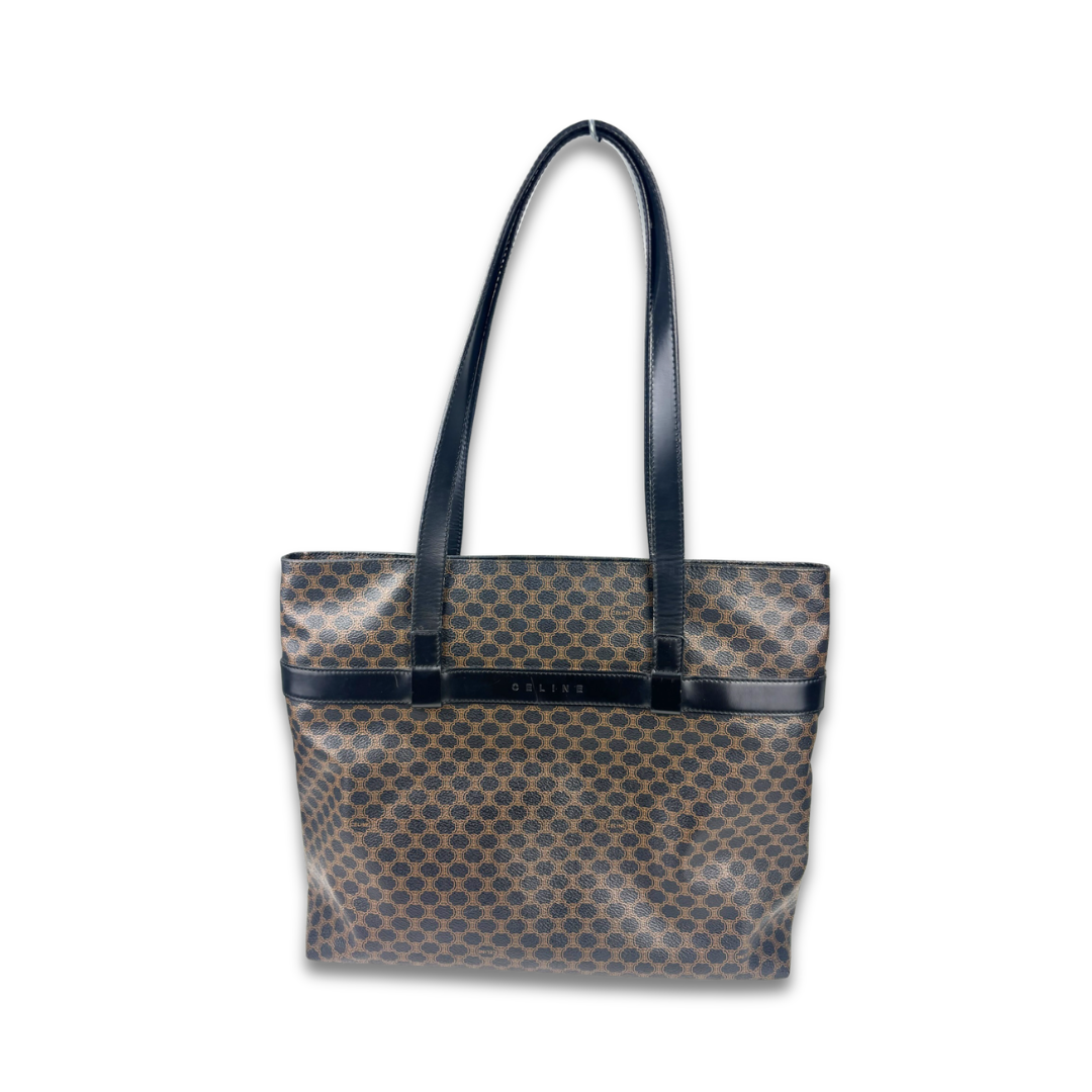 Céline Black Macadam Coated Canvas Tote Bag