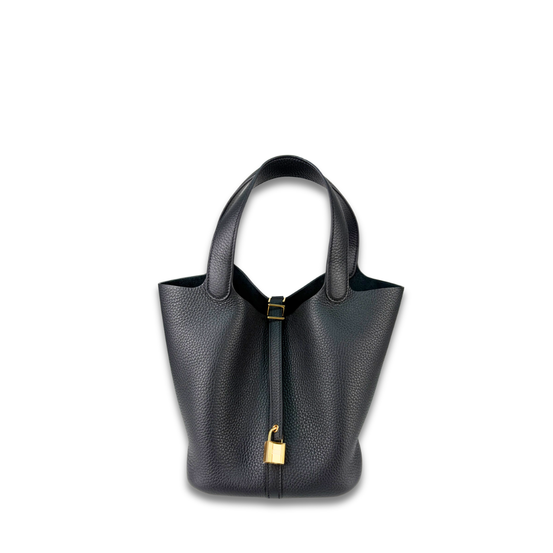 Hermès Clemence Picotin 22 Noir