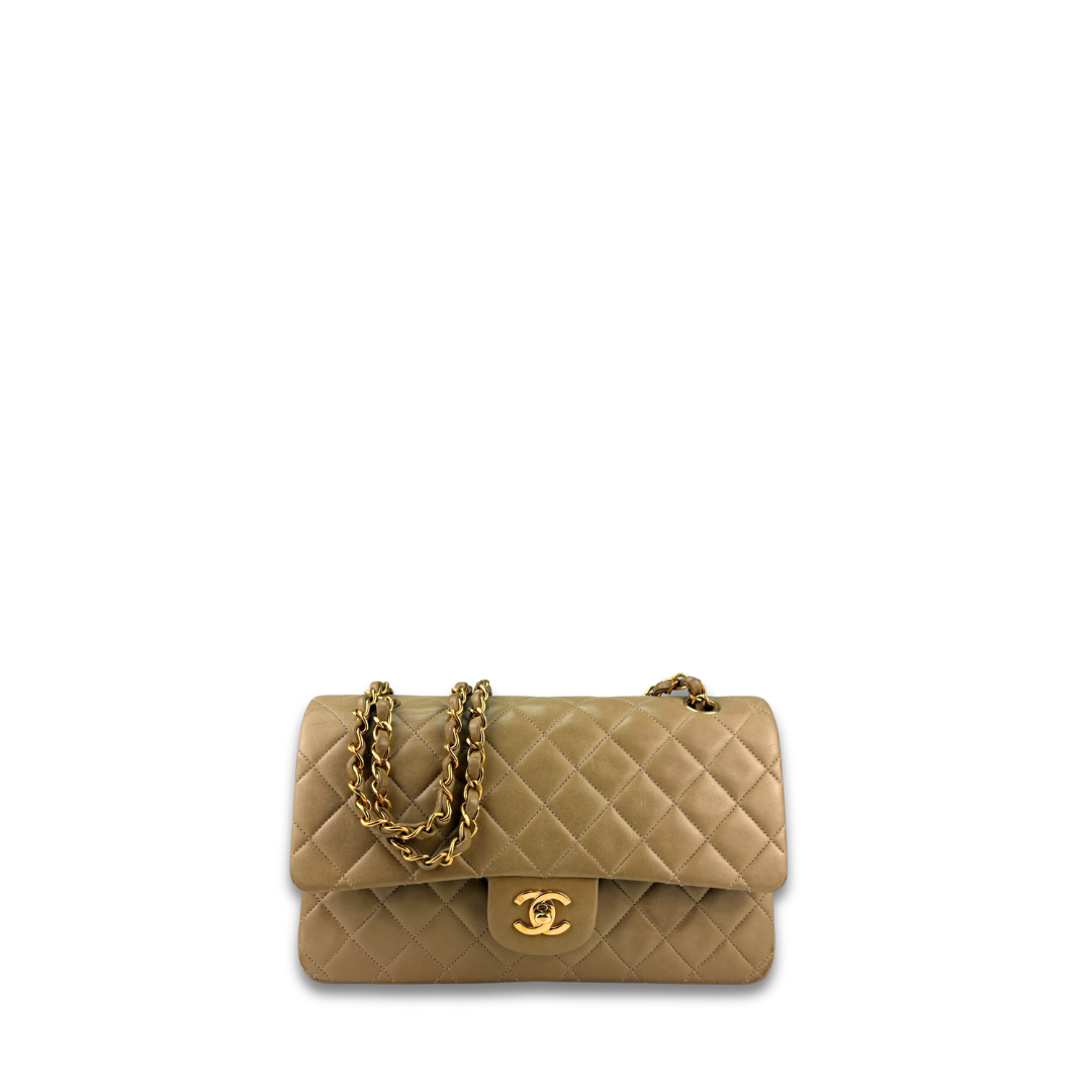 Chanel Classic Khaki Medium Double Flap
