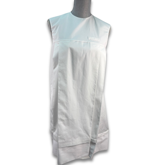 Miu Miu White Poplin Mini Dress- Size 36