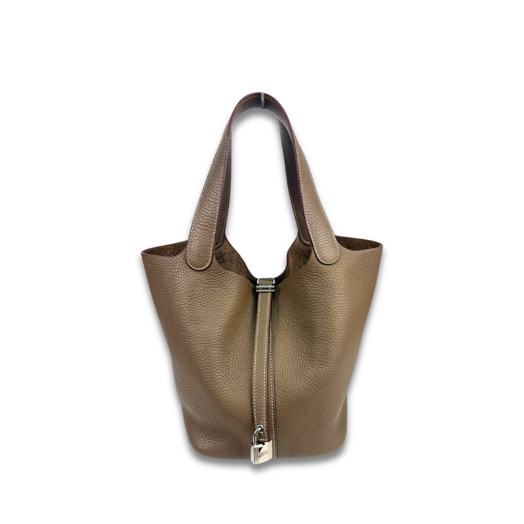 Hermès Etoupe Clemence Picotin 22