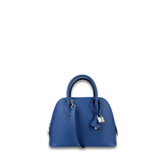 Hermès Epsom 1923 Bolide 25 Blue Tie