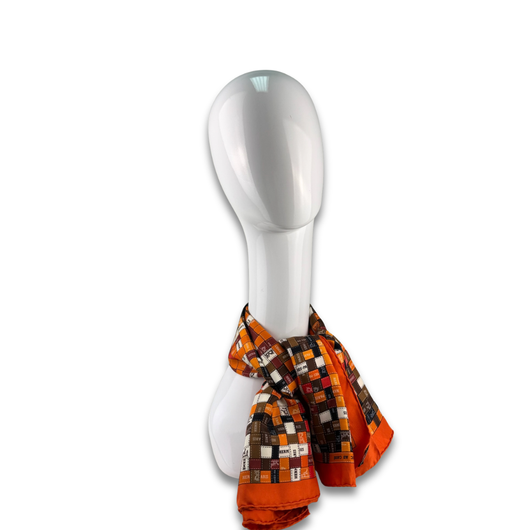 Hermès 'Bolduc Au Carre' Silk Scarf 90