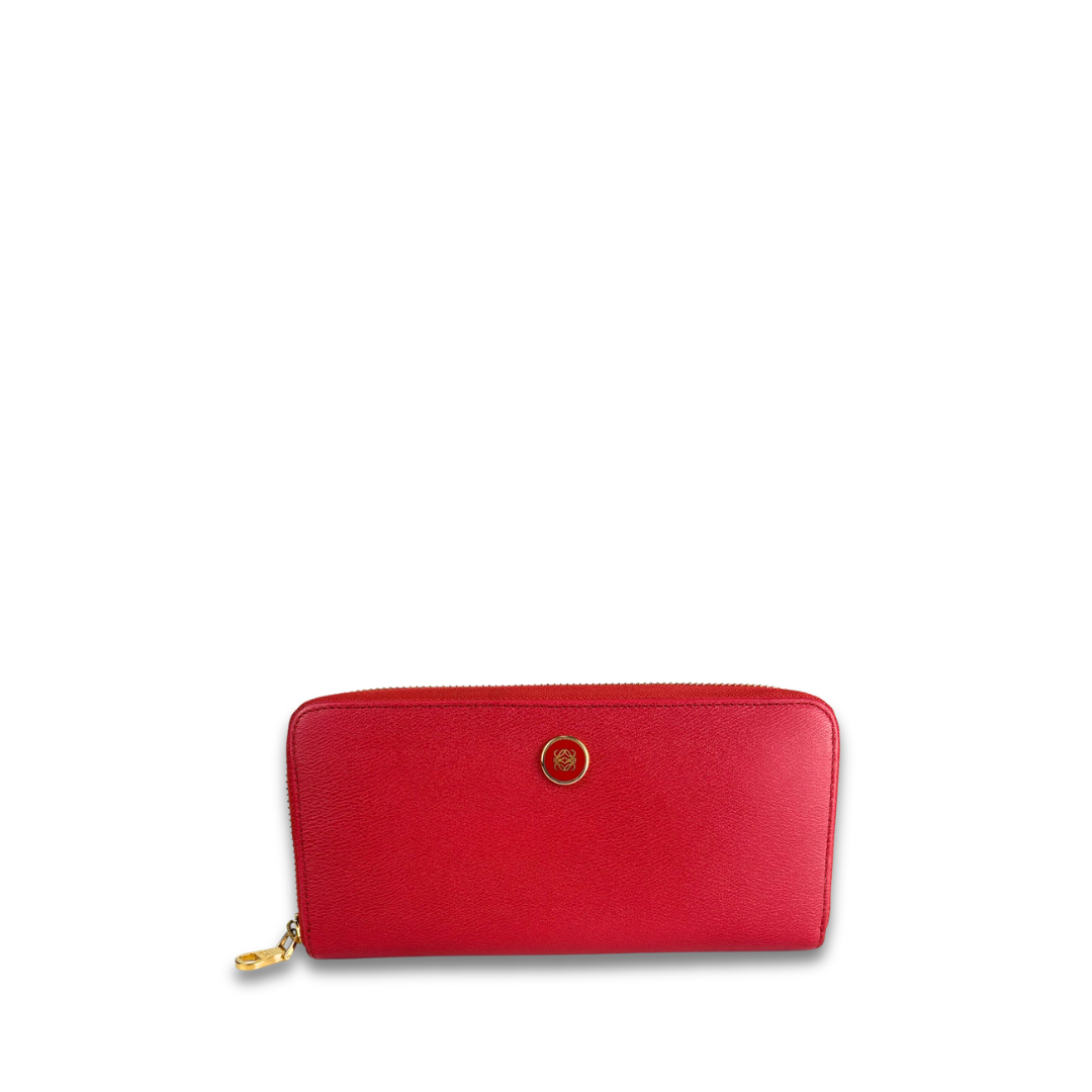 Loewe Hot Pink Long Zipper Wallet