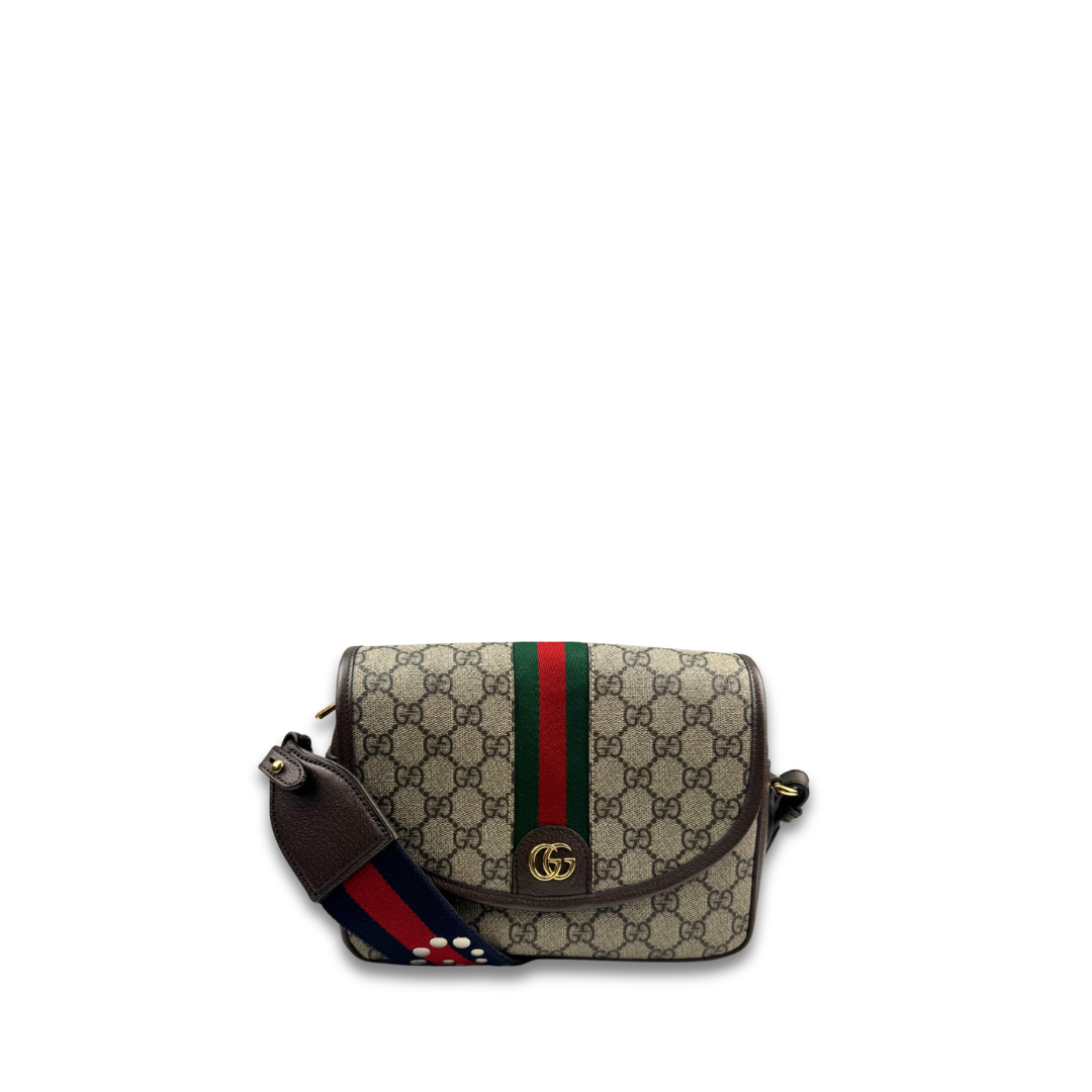 Gucci GG Supreme Ophidia Saddle Bag