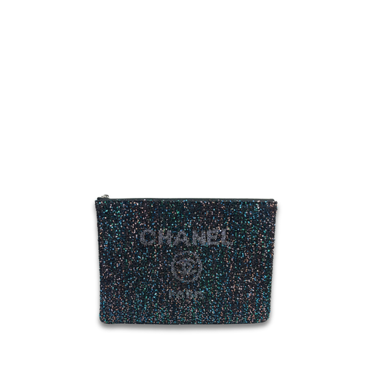 Chanel Sequin Deauville O-Case Zipper Pouch