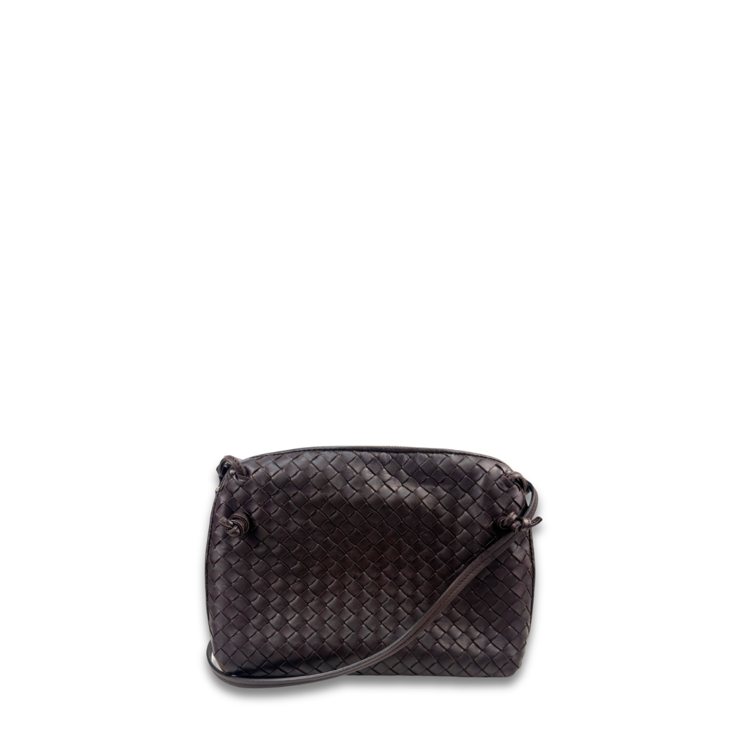 Bottega Veneta Brown Intrecciato Nodini Crossbody