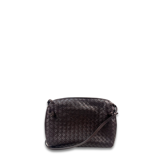 Bottega Veneta Brown Intrecciato Nodini Crossbody