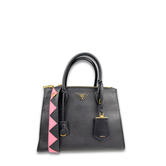 Prada Black Leather Paradigme Tote