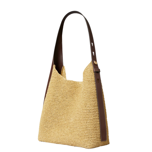 Tory Burch Romy Straw Hobo Bag
