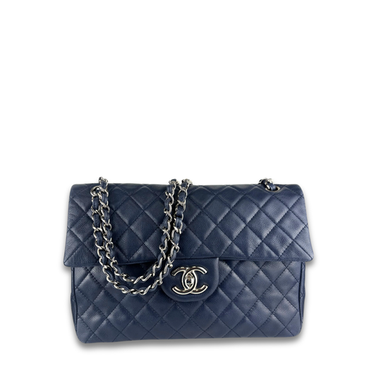 Chanel Navy Caviar Maxi Single Flap