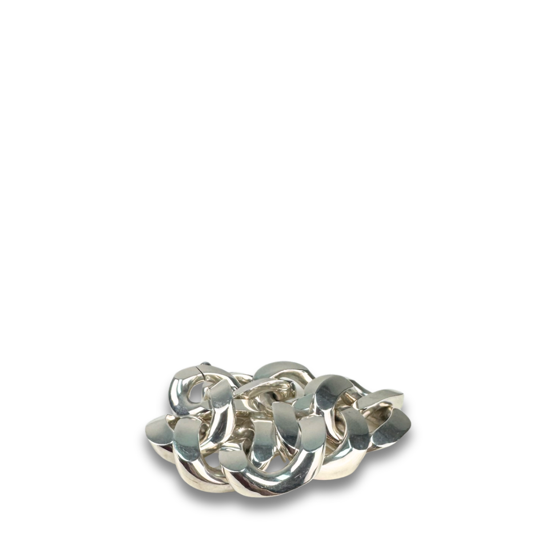 Bottega Veneta Sterling Silver Oversized Curb Link Bracelet