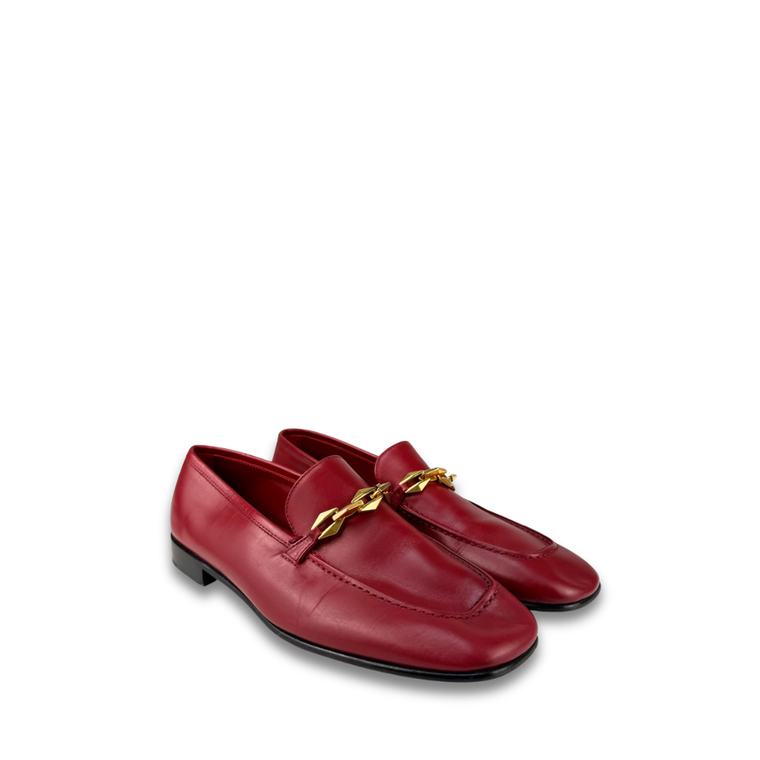 Jimmy Choo Red Diamond Tilda Loafers - Size 40.5