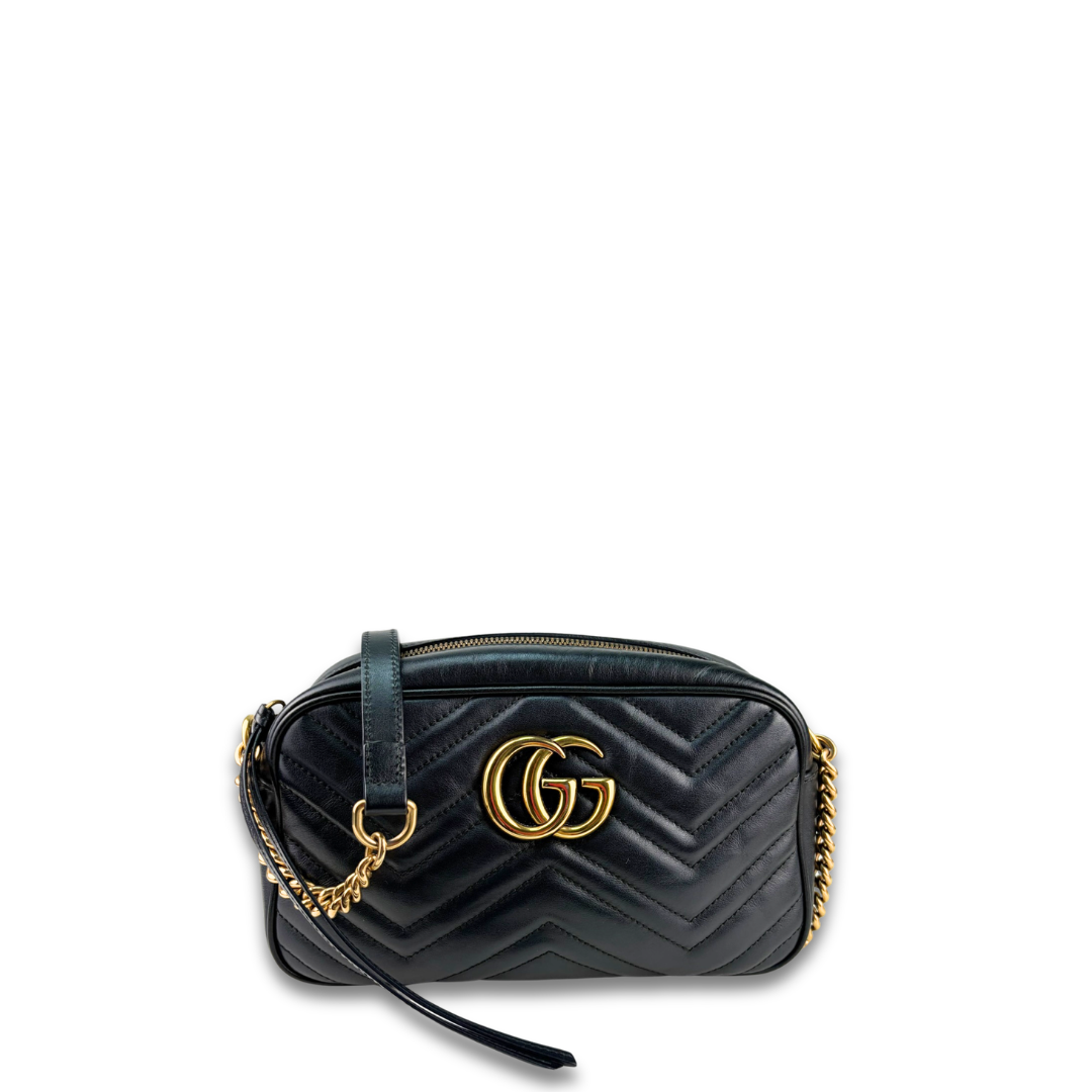 Gucci Black Marmont Small Camera Bag