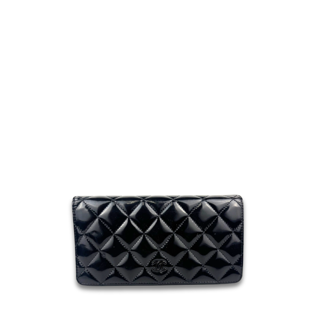Chanel So Black Patent Bifold Wallet
