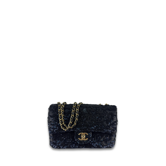 Chanel Classic CC Sequin Mini Single Flap