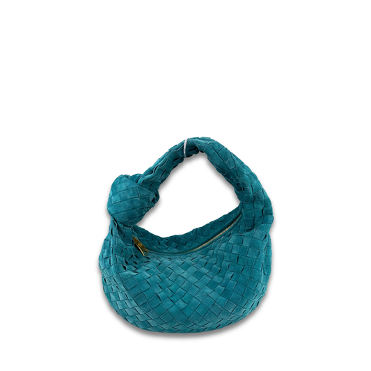 Bottega Veneta Teal Suede Teen Jodie