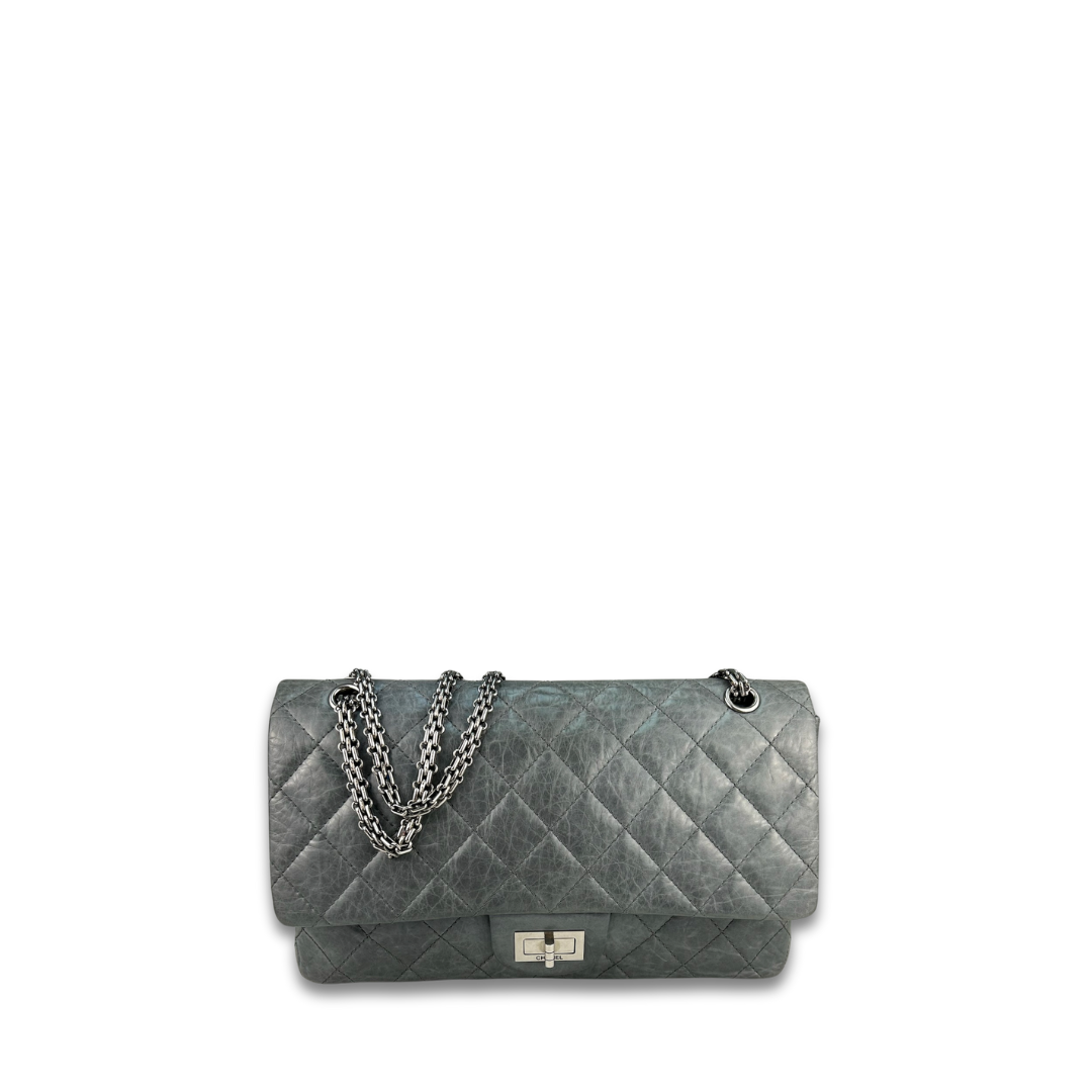Chanel Grey 2.55 Reissue 227 Double Flap
