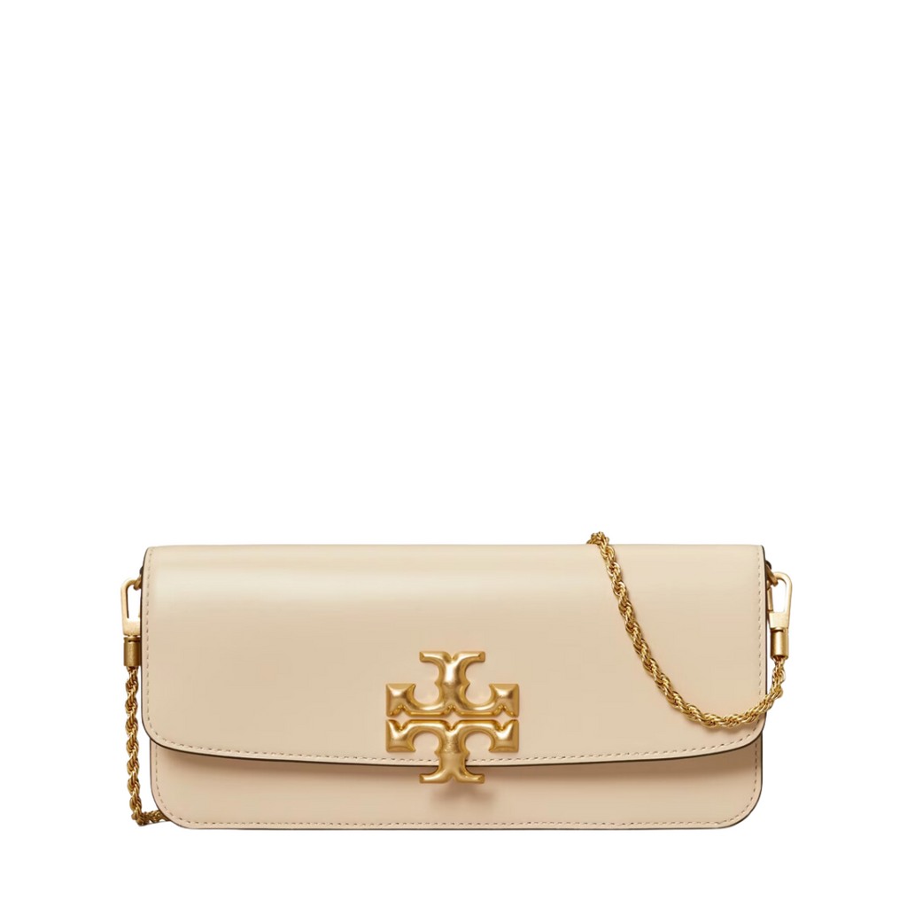 Tory Burch Juliette Clutch In New Cream Calfskin in Natural